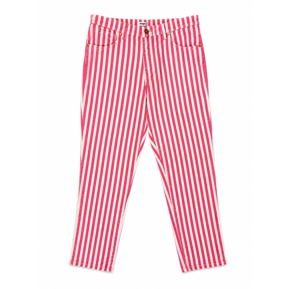 Wrangler Red and White Stripe Straight Leg Jeans - Picture 5 of 7